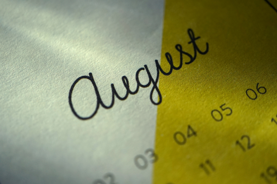 August calendar image